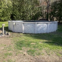 24 Foot Round Aluminum Pool