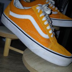 Vans Old Skool Orange Canvas/Suede Lace Up Low Top