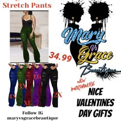 Stretchy High Waisted Pants