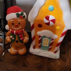 36" Gingerbread House 24" Gingerbread Boy Blow Molds Thumbnail