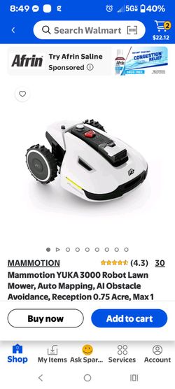 Mammotion yuka 3000 robotic lawnmower