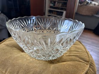Glass vintage punch bowl