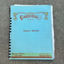 Carnival  Arcade Game Manual 