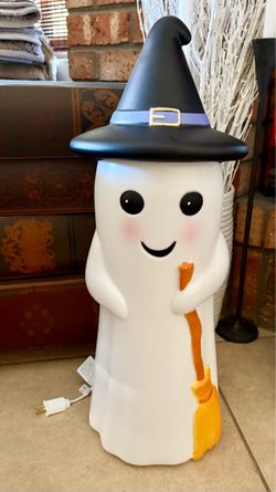 Halloween Ghost Witch Light-Up Blow Mold Decoration