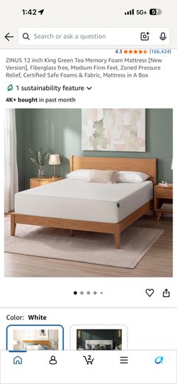 King green tea memory foam cooling mattess