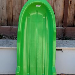 Green Torpedo Snow Sled