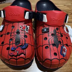 Spider-Man Crocs Size 9