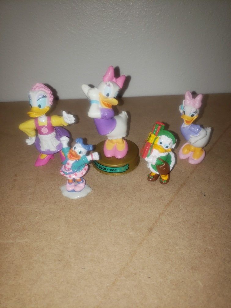 Vintage 80-90's  Daisy Duck Figurine Toy Lot