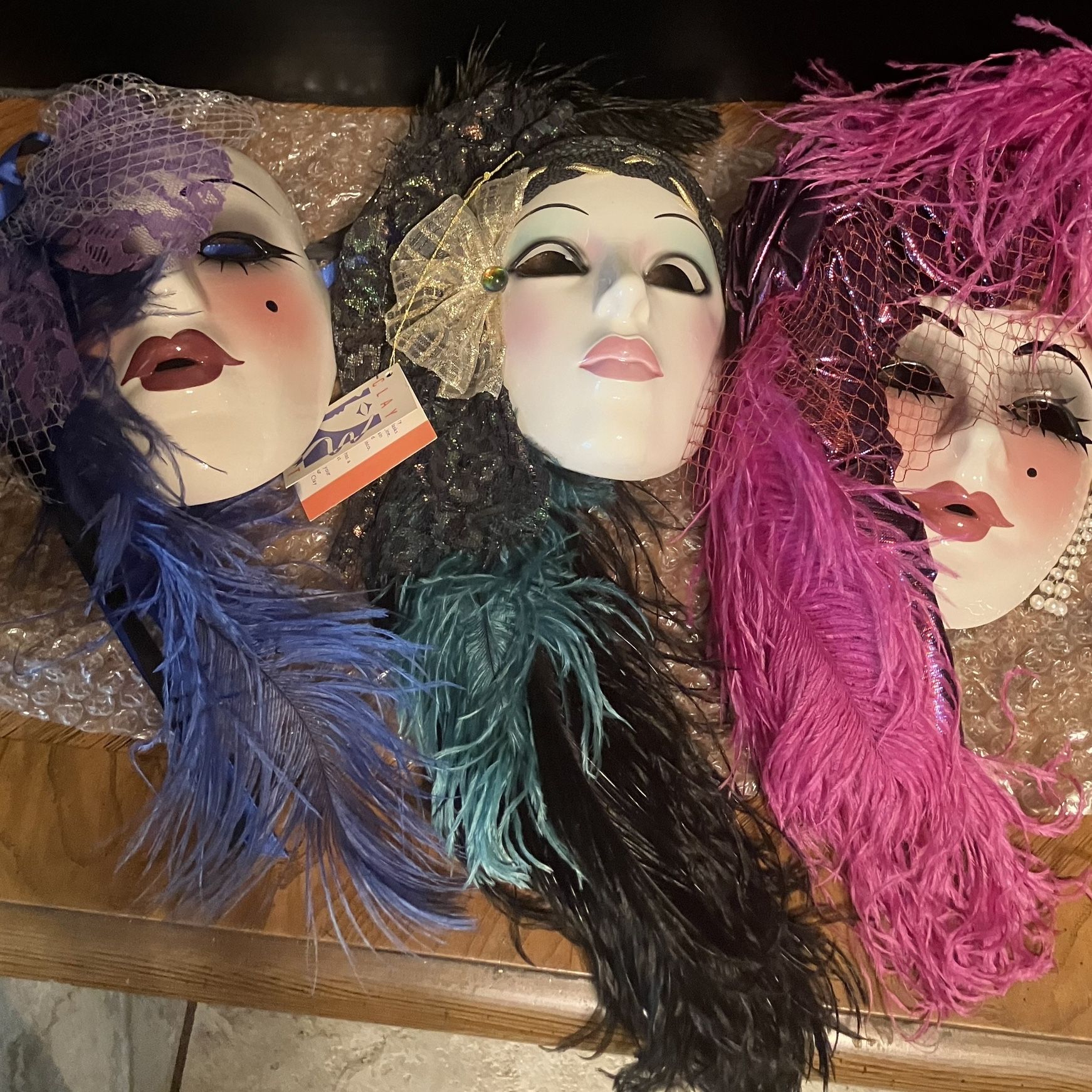 Vintage Collectable Clay Art Masks-2 Signed & Numbered for Sale in