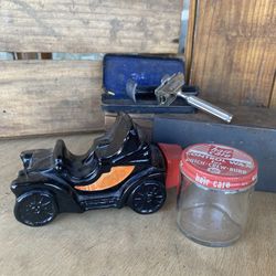 Vintage Razors + Avon Car Aftershave - Hair Wax Jar