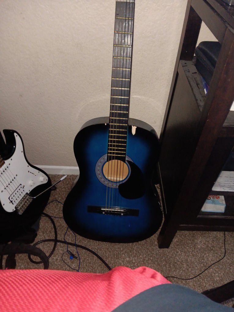 Blue Classical Guitar
