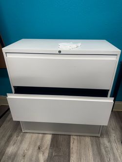 Metal office cabinets.