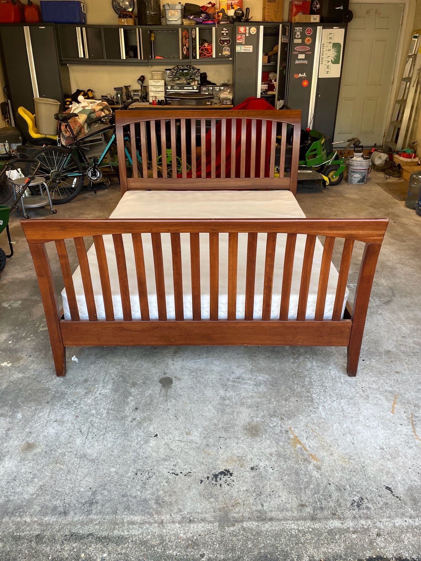 Ethan Allen Sleigh bed-Queen Size