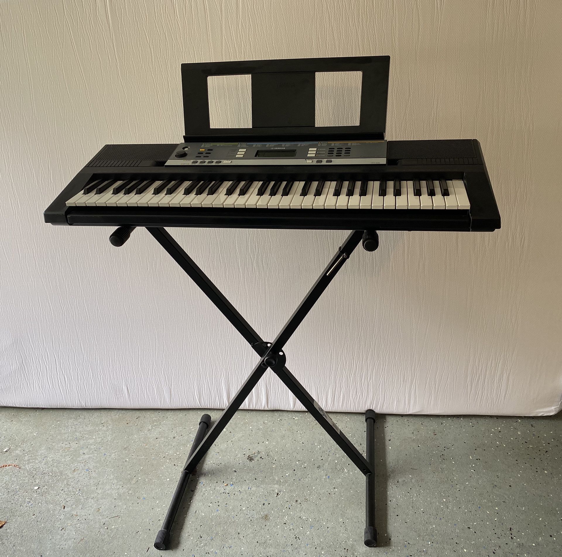 Yamaha Keyboard and Stand- Model YTP 240