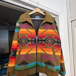 Gorgeous Vintage Pendleton Multicolor Wool Bomber Jacket-L