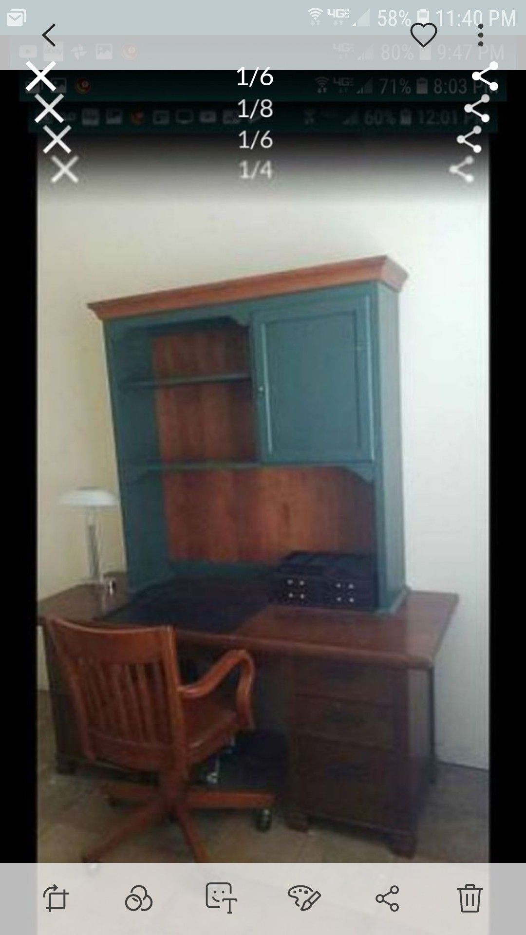 pottery barn Tristan desk Ethan Allen hutch