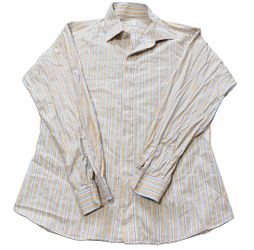 Elevee Custom Mens Striped Dress Shirt Hidden Placket XL 25.5 P2P Sleeve 36