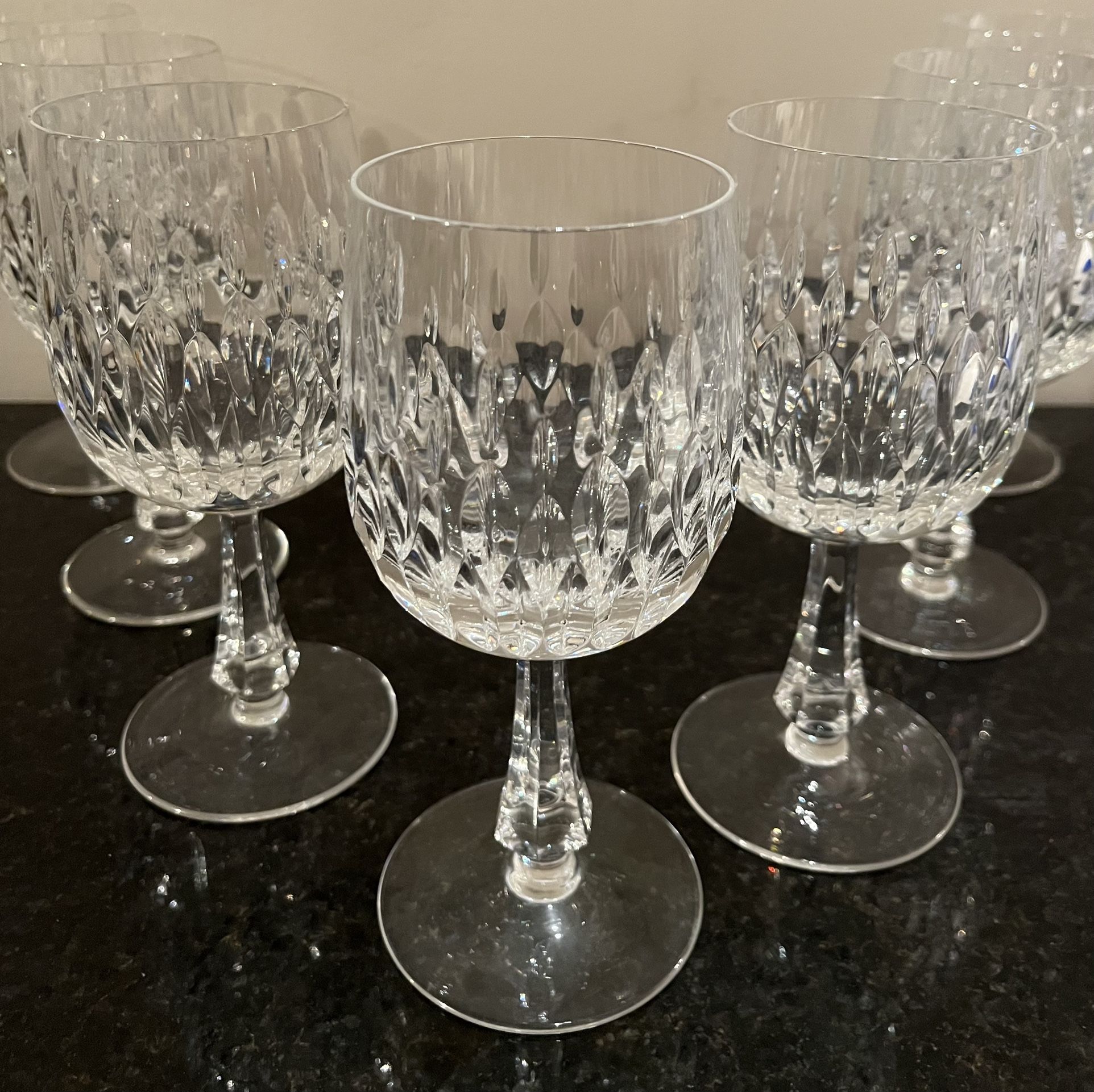 #7 GORHAM CRYSTAL CHANTILLY 7" Water Goblet / Wine Glasses