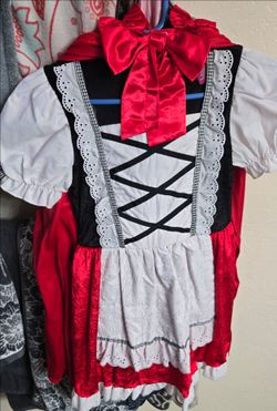 Little Red Riding Hood Costume with Hood for Halloween
Size 7-8