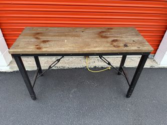 #45 Steve Silver Jersey Industrial Console Table Antique Tobacco Brown