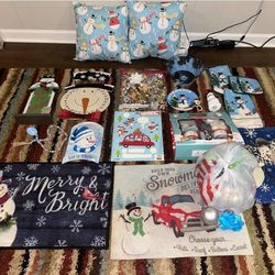 40+ Piece Snowman Winter Decor Bundle
