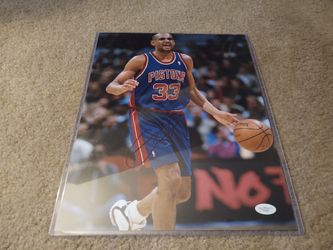 Detroit Pistons Grant Hill Signed Photo