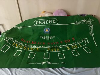 Blackjack and Poker play mat
