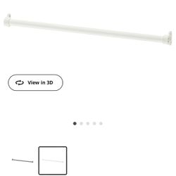 IKEA komplement pax wardrobe clothes rail, White Closet Rod Hanging Storage Organizer