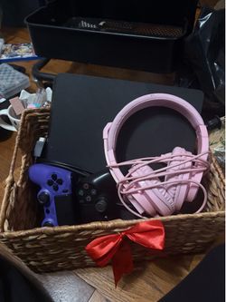 PS4 , 2 Controllers, and a headset:)