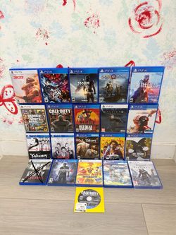 Playstation 5 Games And PlayStation 4 Games ( Used , Tested Working )  Read Description)