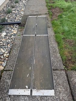 portable aluminum multi-fold wheelchair or scooter ramp,