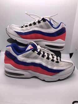 Nike Air Max '95 GS Athletic Sneakers Solar Red/White/Blue Pack 905348-103 Sz 7Y