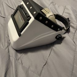 Chopped Hobart welding hood with lens
