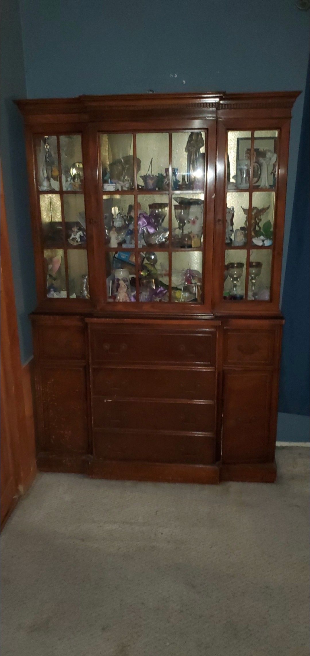 Antique China Hutch...huge & heavy must go ASAP