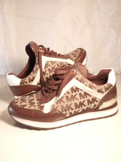 Michael Kors Georgie Trainer Wedge Sneakers - Merlot / Burgundy (Size 6.5)