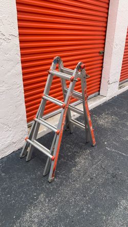 Little Giant Ladders Megalite M17 Telescoping Multi-position Ladder, Ladder Rack