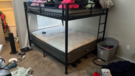 Queen over queen bunk bed frame only