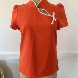 Vintage Zara Collection Orange Blouse (S)