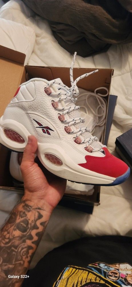Reebok Question Mid Red Toe