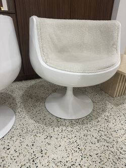 White Tulip Mid Century Chair