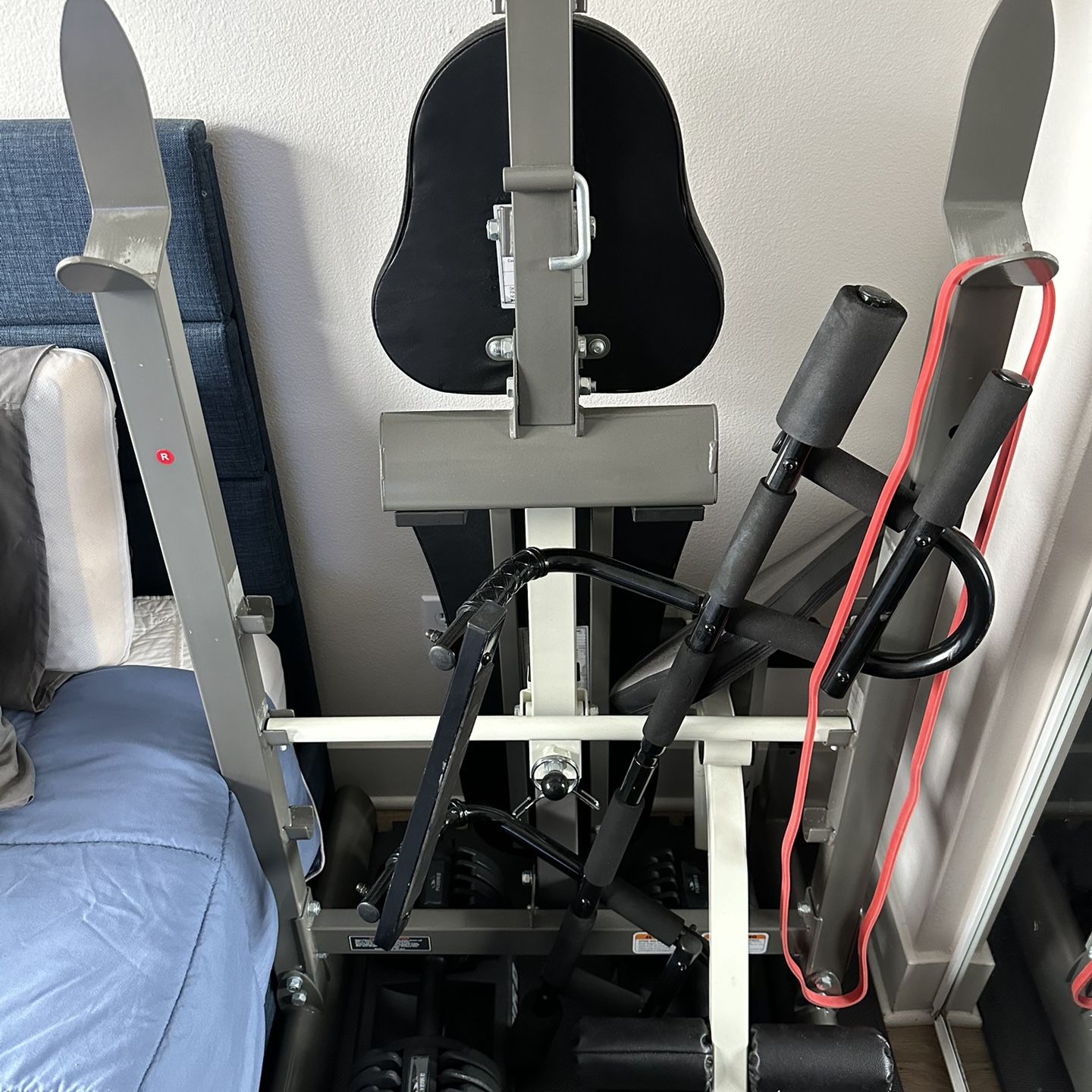 Foldable Home Gym with 2 Adjustable Dumbbells