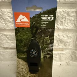 4 Function Outdoor Tool Compass Magnifier Thermometer Whistle W/clip