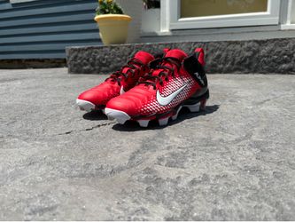 Nike Alpha Football Cleats Size 8.5 (red, white, and black)