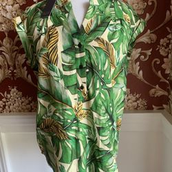 NWT: Rachel Rachel Roy Green Safari Top