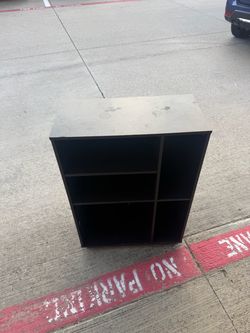Black Wood Cube Storage Shelf Unit