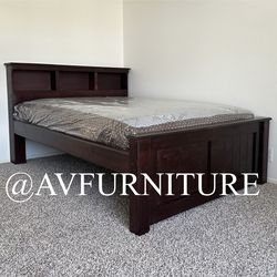 Full Bed and Mattress Cherry Color