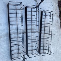 Display racks for slatwall or peg board