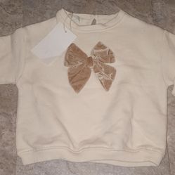 Zara Bow Baby Girl Sweater New 