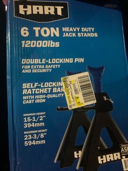 Hart 6 Ton Heavy Duty Jack Stands