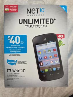 Net 10 ZTE whirl 2 cell phone
